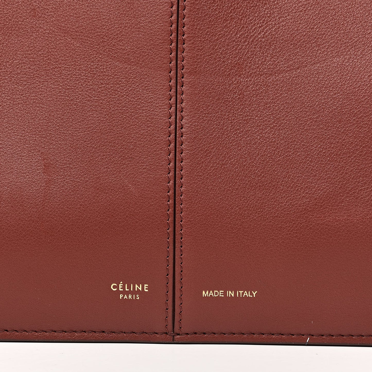 Calfskin Medium Tri-Fold Bag Red Wood