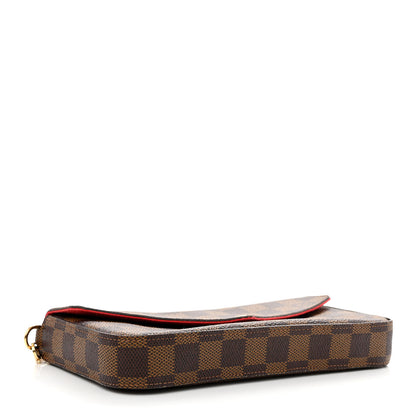 Louis Vuitton Damier Ebene Pochette Felicie Chain Wallet 5 of 13