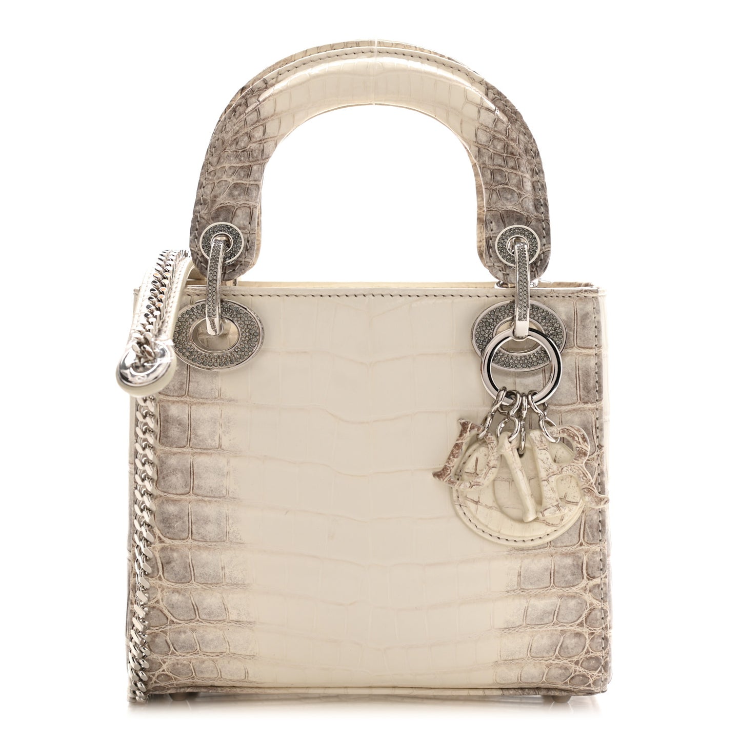Niloticus Crocodile Himalaya Mini Lady Dior White