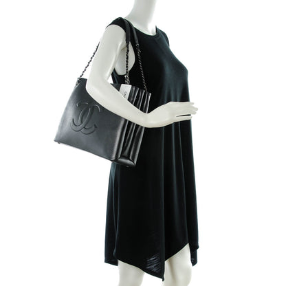 Chanel Iridescent Calfskin CC East West Shopping Tote Black 2 of 7