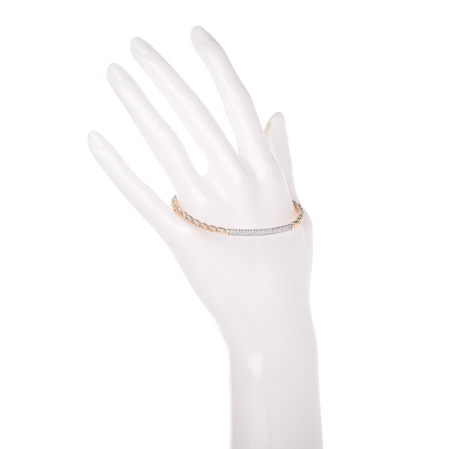18K Rose Gold Diamond Petite Pave Flex Bracelet