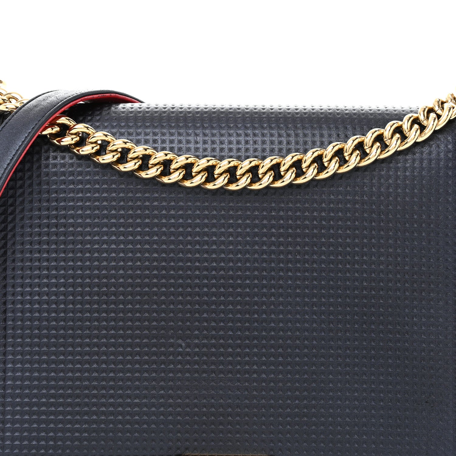 Chanel Lambskin Embossed Large Boy Cube Flap Navy Blue 8 of 17