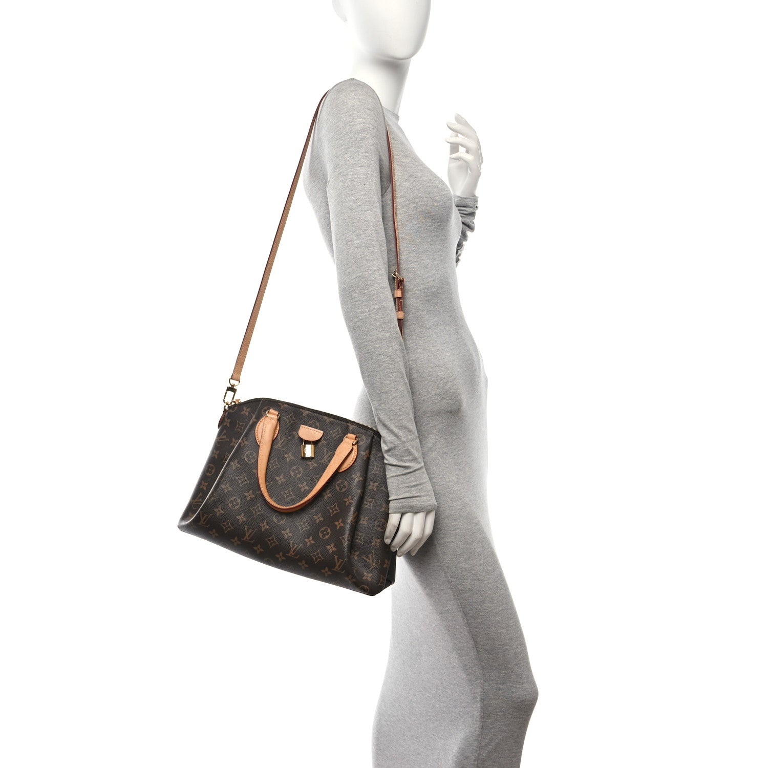 Chanel Metallic Caviar Half Moon Wallet On Chain WOC Bronze 4 of 10