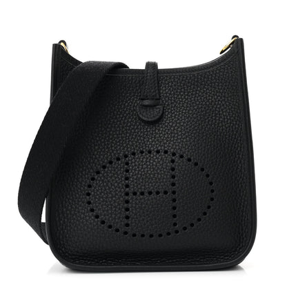 Hermes Taurillon Clemence Evelyne TPM Black 1 of 10