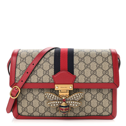 Gucci GG Supreme Monogram Medium Queen Margaret Shoulder Bag Red 1 of 11