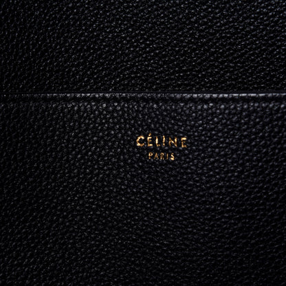Celine Soft Grained Calfskin Sangle Bucket Bag Black 6 of 10