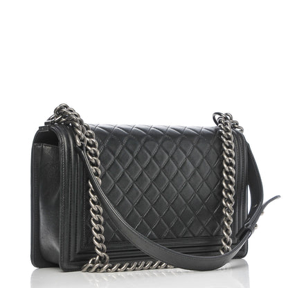 Chanel Calfskin Quilted New Medium Boy Flap Black 3 of 8