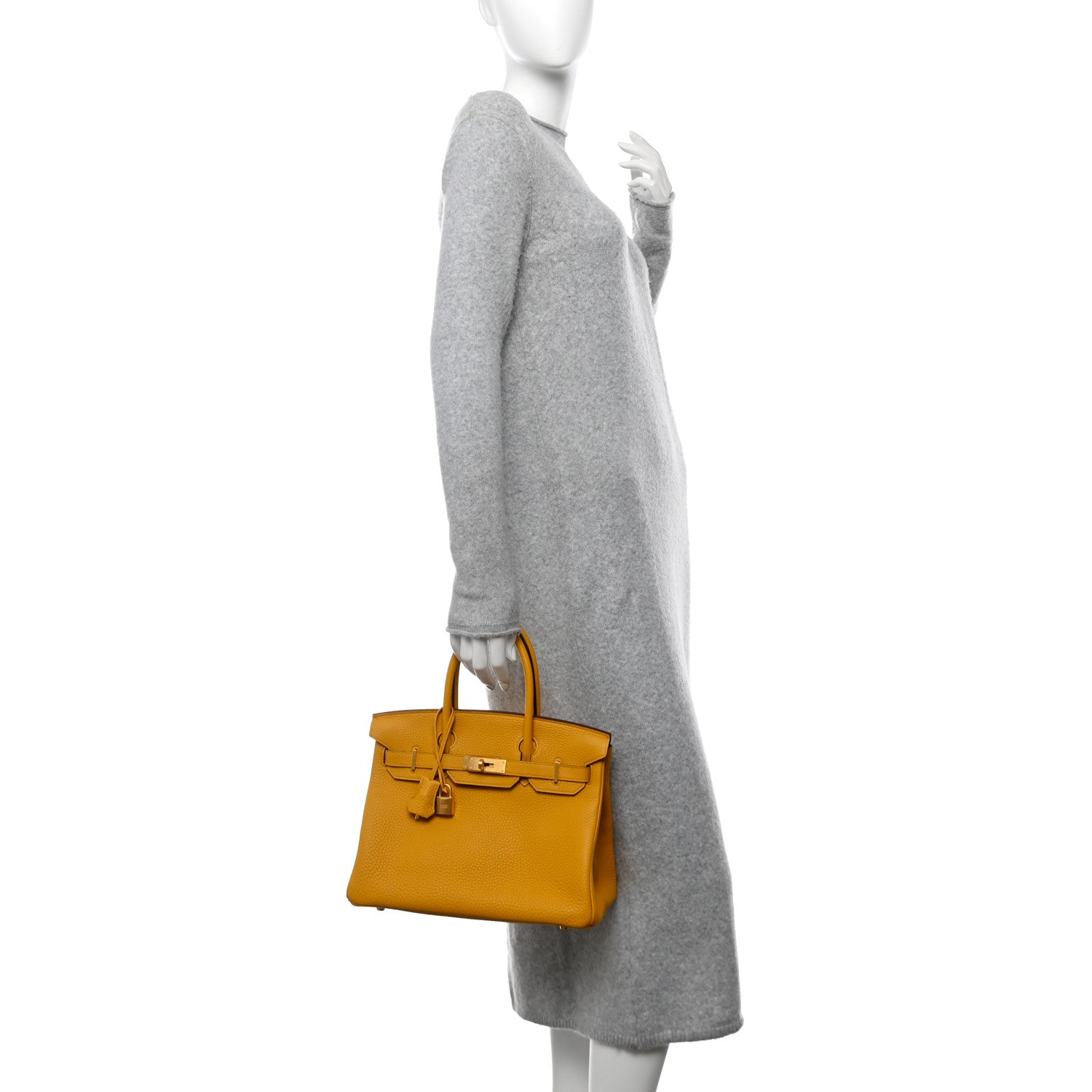 Hermes Togo Horseshoe Birkin 30 Jaune Ambre Rubis 2 of 11
