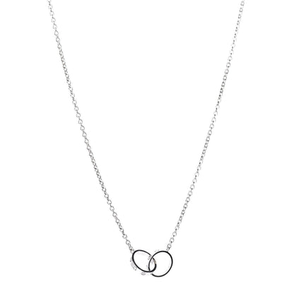 Cartier 18K White Gold Interlocking LOVE Necklace 1 of 6