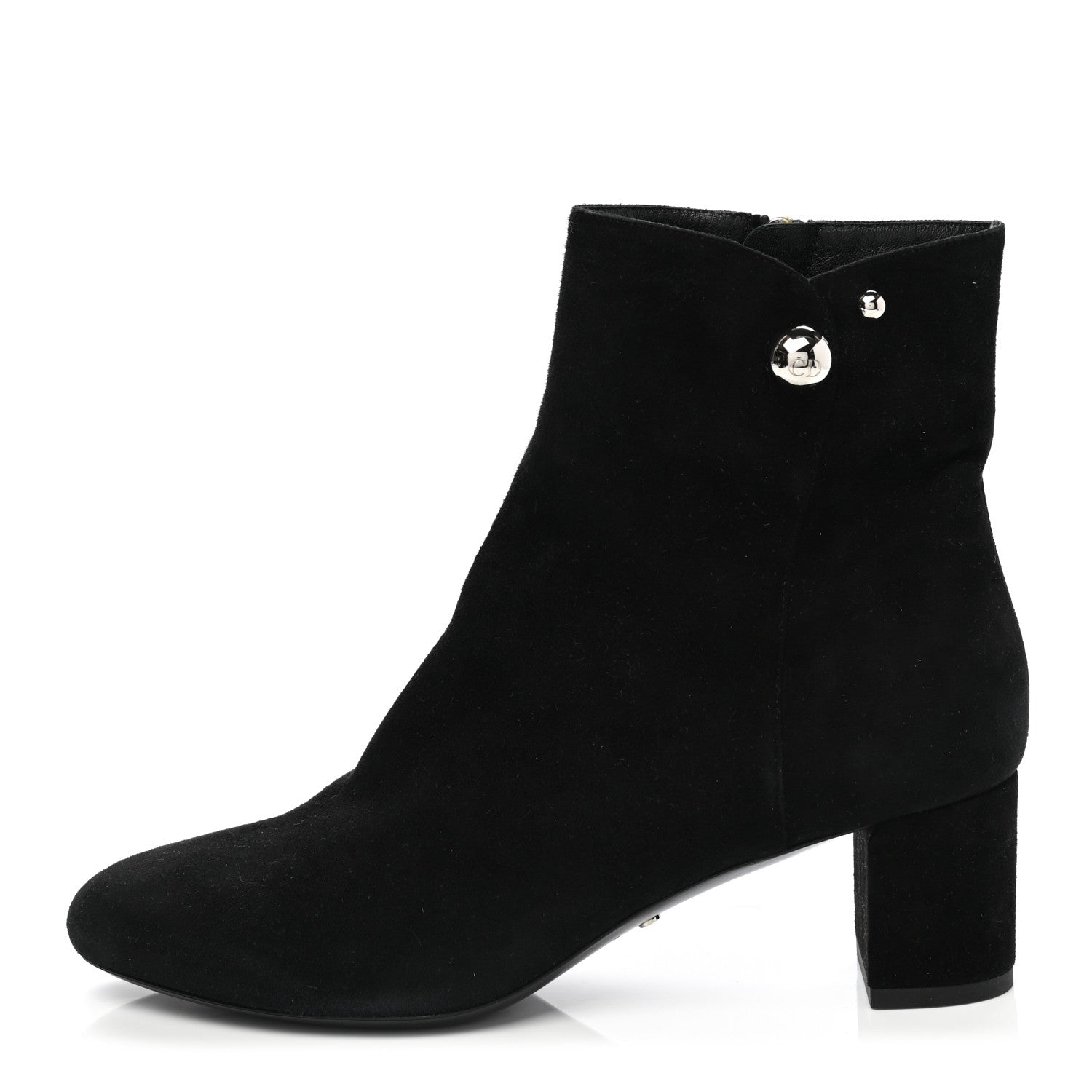 Christian Dior Suede Ankle Boots 38 Black 1 of 9