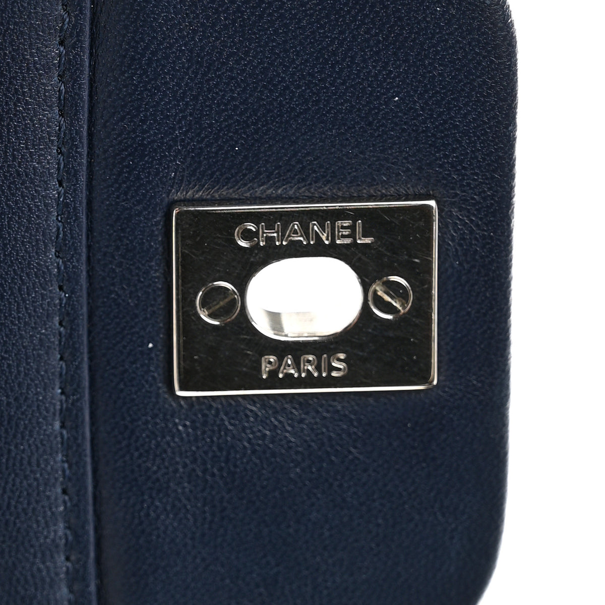Chanel Lambskin Quilted Medium By 4 Flap Navy 11 of 13