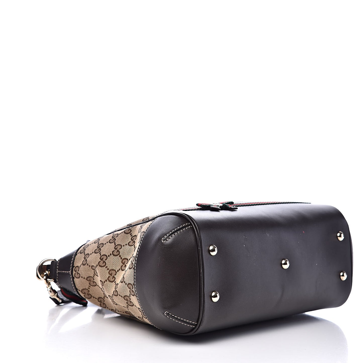 Monogram Web Mayfair Top Handle Satchel Dark Brown