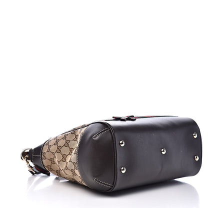 Gucci Monogram Web Mayfair Top Handle Satchel Dark Brown 4 of 12