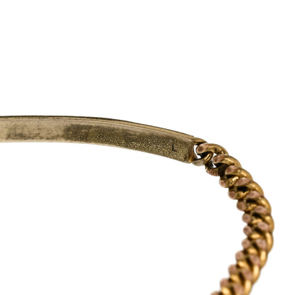 Saint Laurent Metal ID Plaque Bracelet L Gold 4 of 5