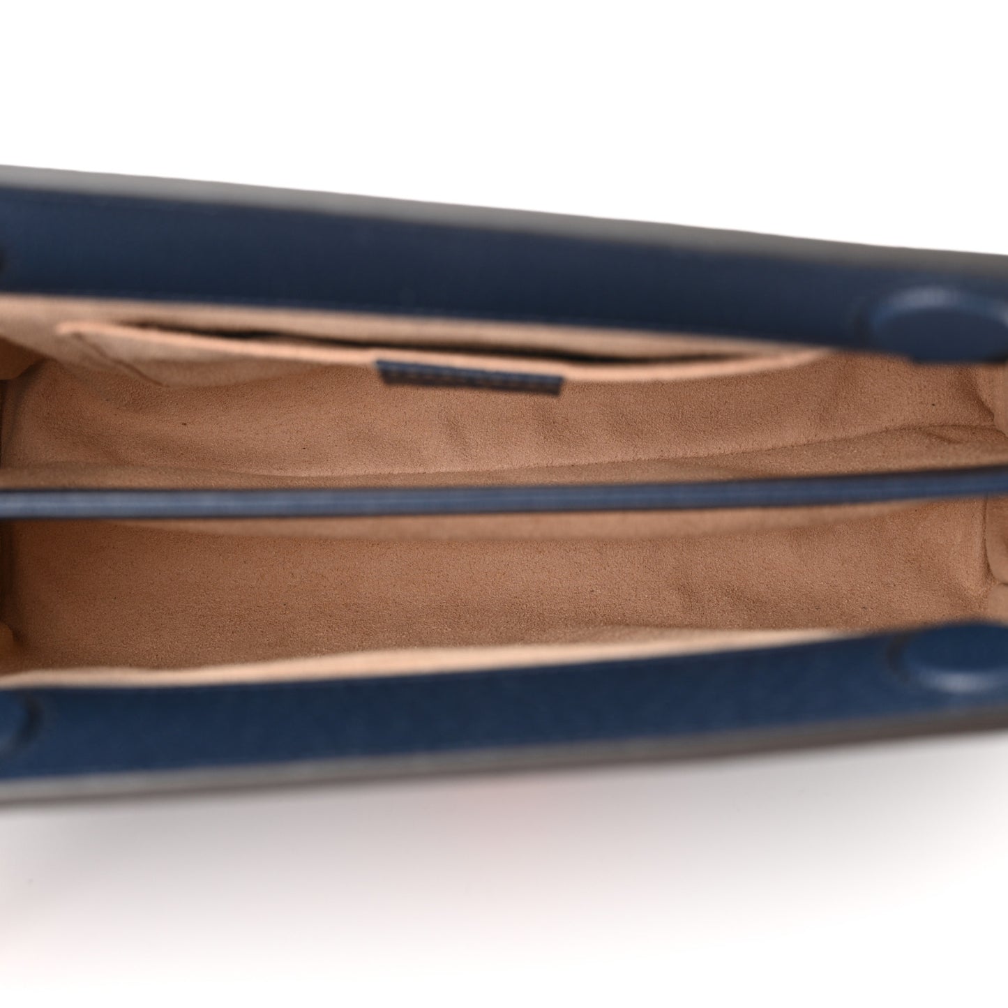 Textured Calfskin Web Small Ophidia Chain Shoulder Bag Blue Agata