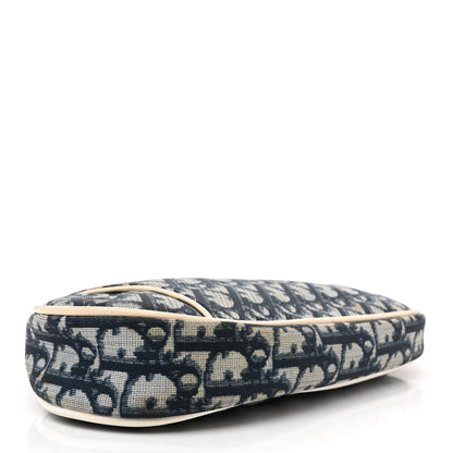 Christian Dior Monogram Mini Saddle Pochette White Blue 4 of 19