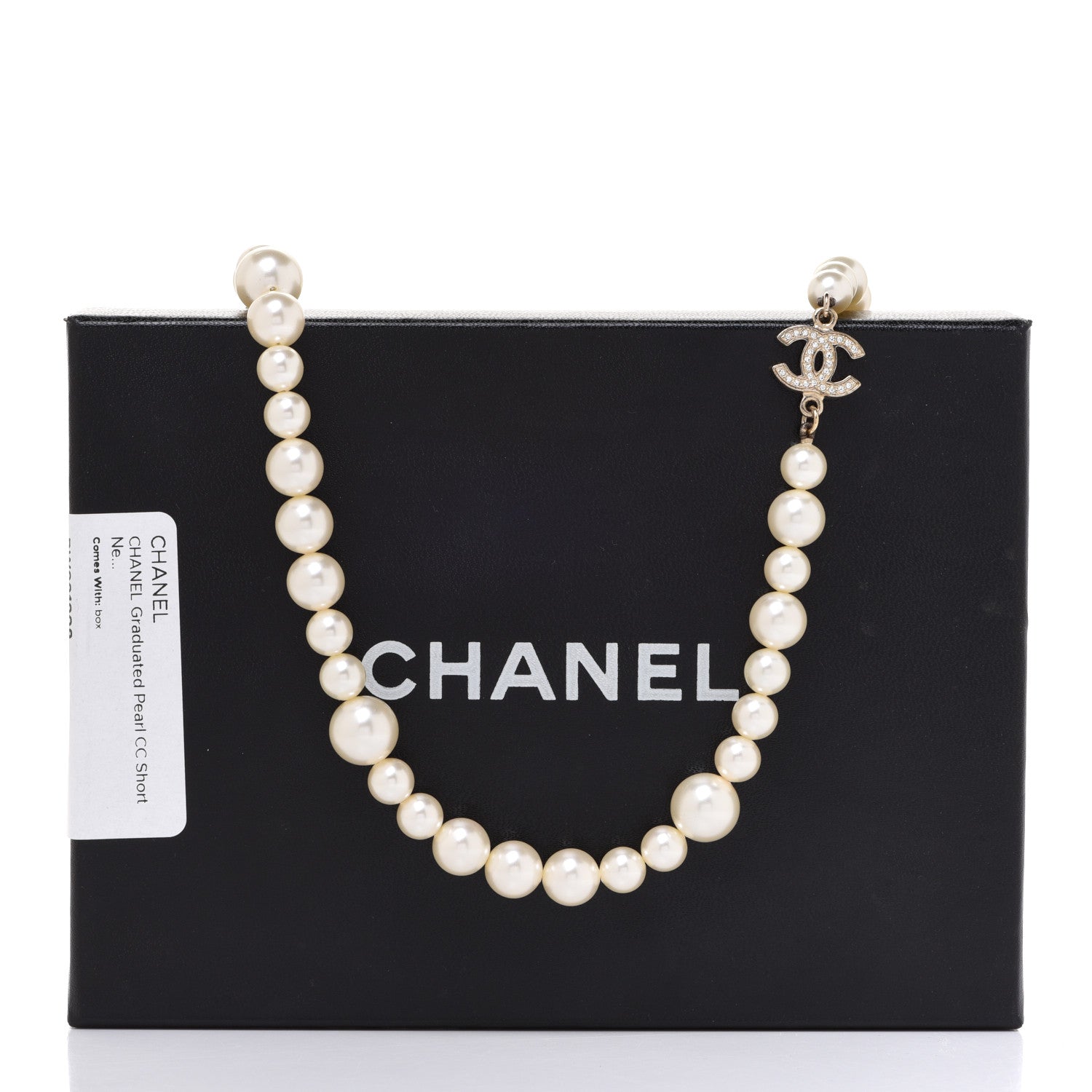 Chanel Graduated Pearl CC Long Necklace Gold 6 of 6