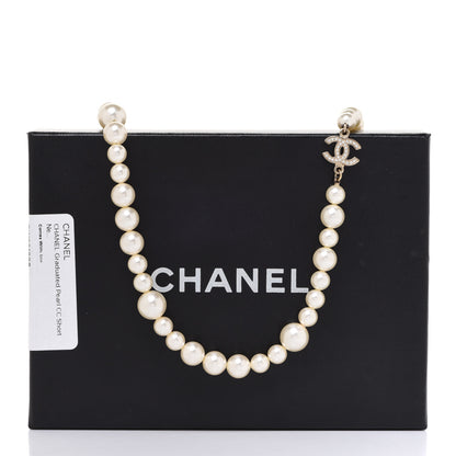 Chanel Graduated Pearl CC Long Necklace Gold 6 of 6