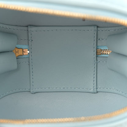 Chanel Lambskin Quilted CC Bubble Vanity Case With Chain Light Blue 5 of 11