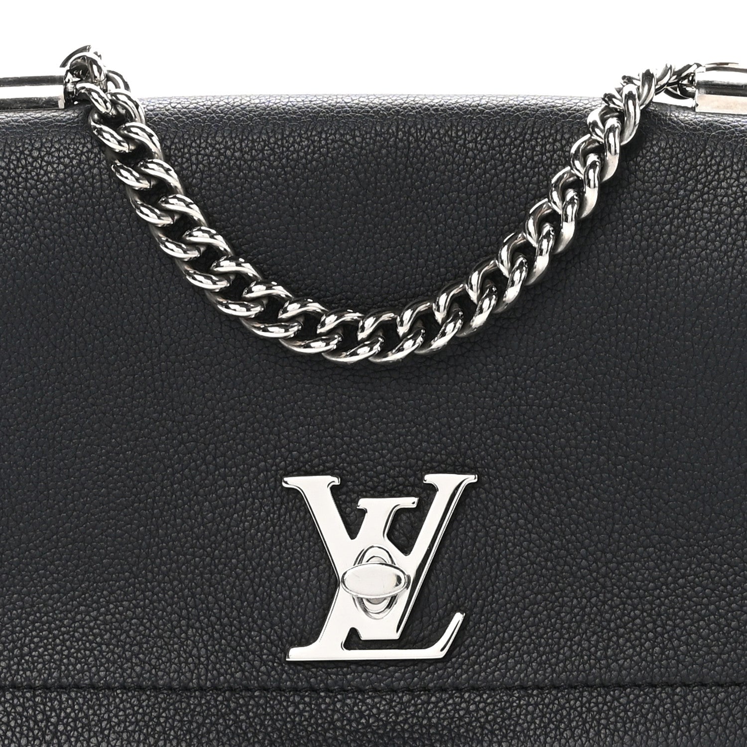 Louis Vuitton Calfskin Lockme II Chain Bag BB Black 8 of 10
