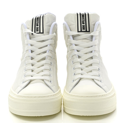Christian Dior Calfskin Womens Walk'n' Dior Star High Top Sneakers 37 White 2 of 9