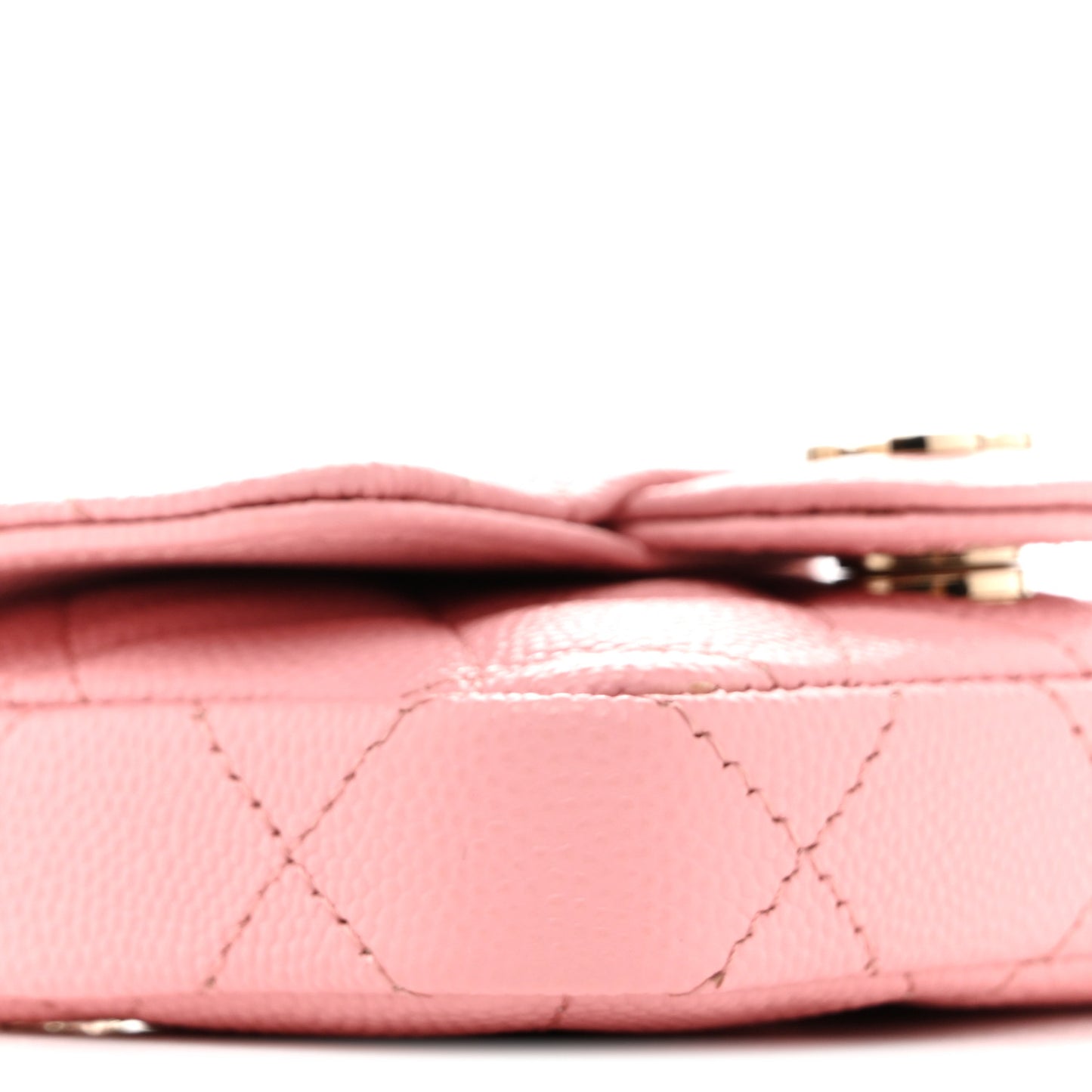 Caviar Quilted Mini Chain Belt Bag Light Pink