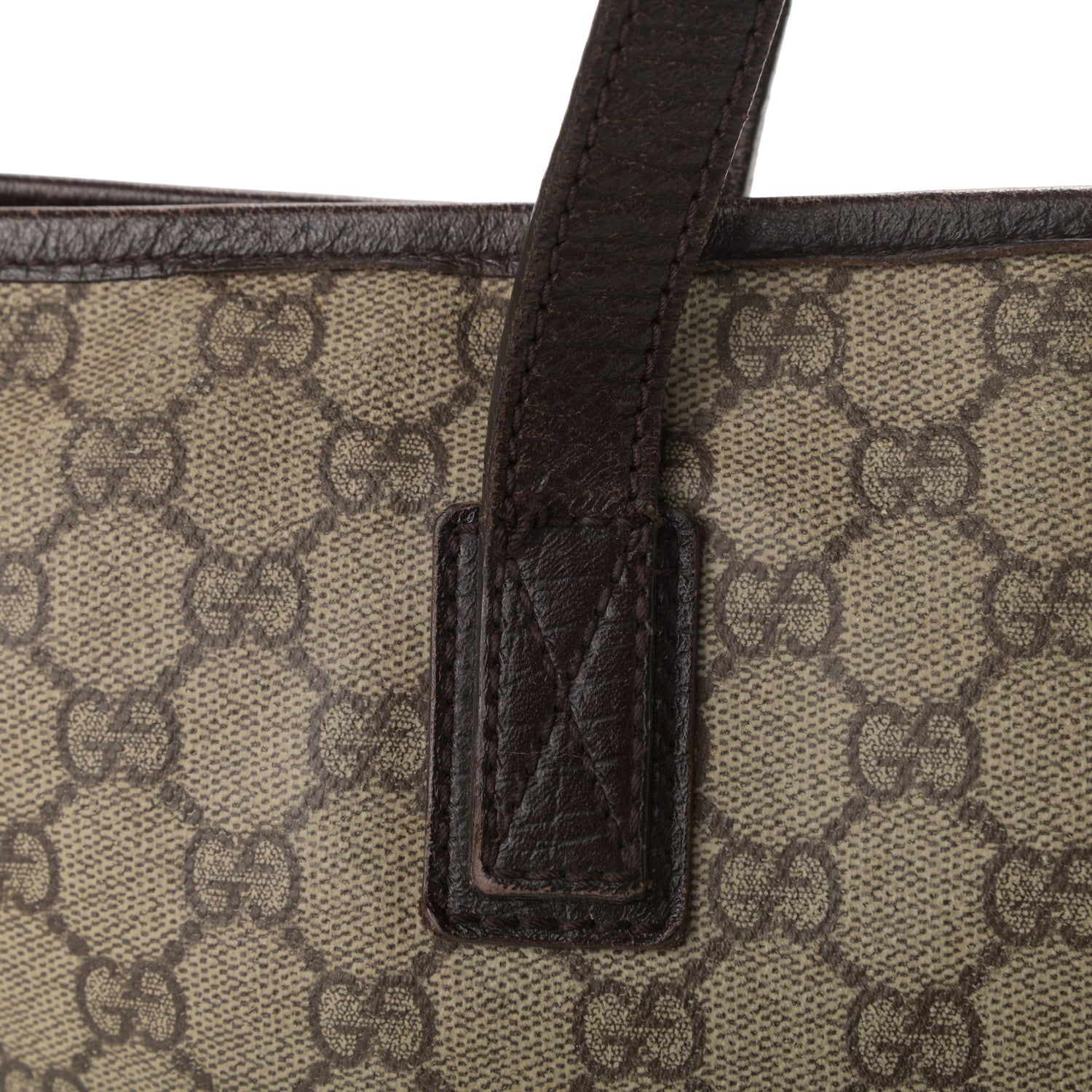 Gucci GG Plus Monogram Medium Zippered Shopping Tote Dark Brown 10 of 12
