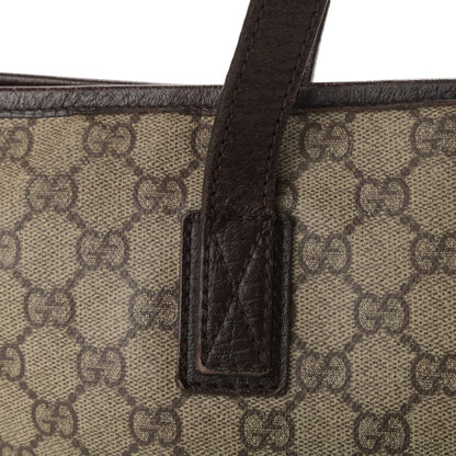 Gucci GG Plus Monogram Medium Zippered Shopping Tote Dark Brown 10 of 12
