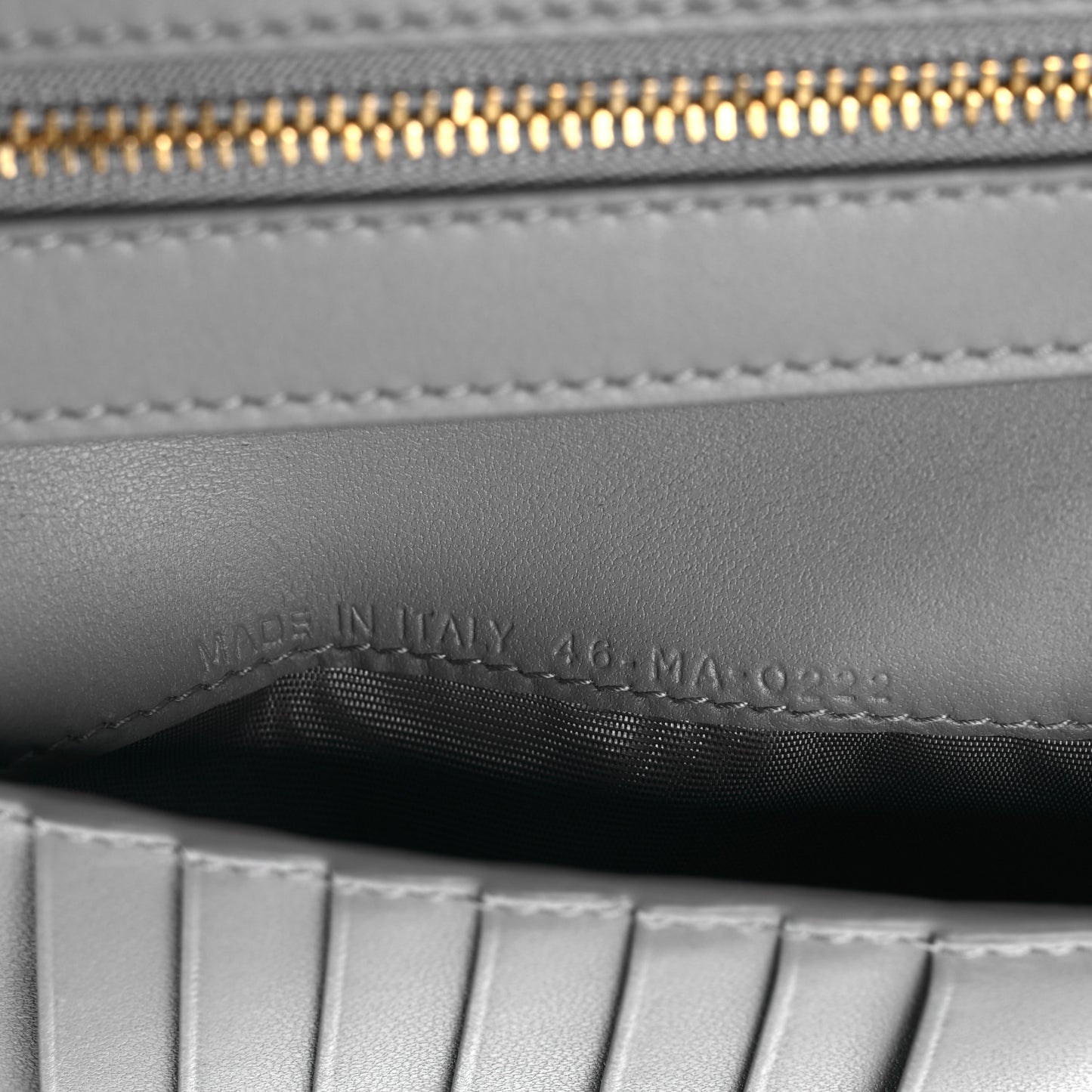 Supple Calfskin Cannage Caro Slim Wallet Cloud Blue