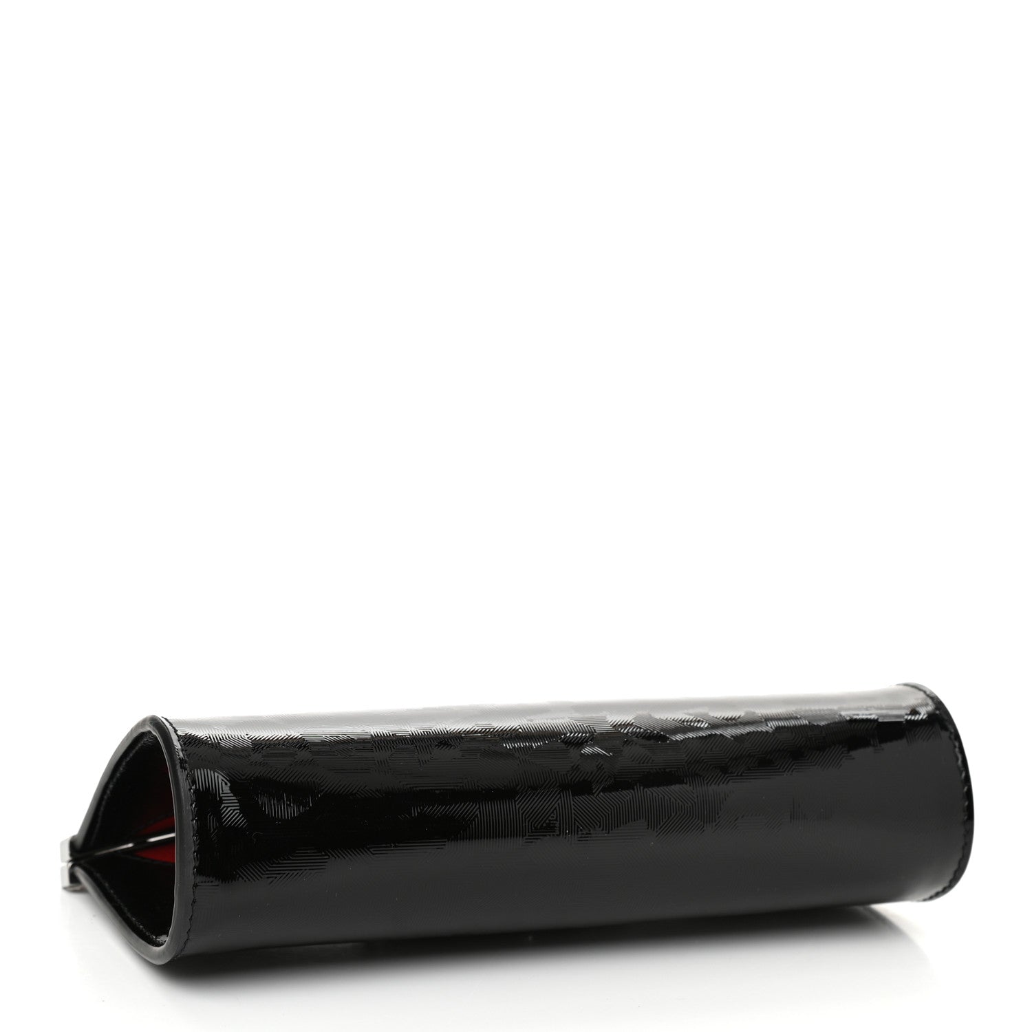 Christian Louboutin Textured Patent Palmette Clutch Black 4 of 9