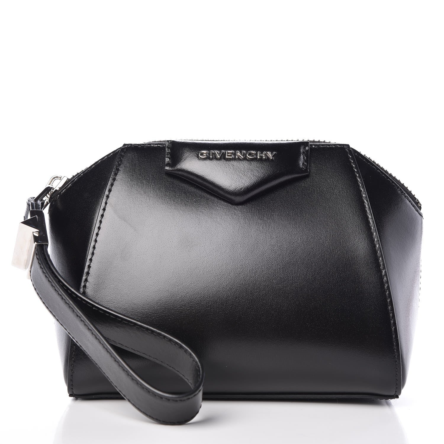 Givenchy Shiny Lord Calfskin Small Antigona Beauty Wristlet Black 1 of 7