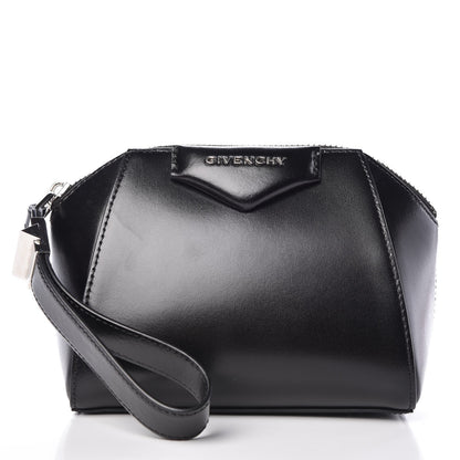 Givenchy Shiny Lord Calfskin Small Antigona Beauty Wristlet Black 1 of 7