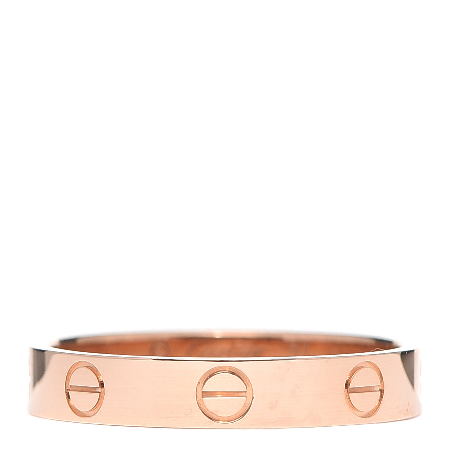 18K Pink Gold 3.5mm LOVE Wedding Band Ring 57 8