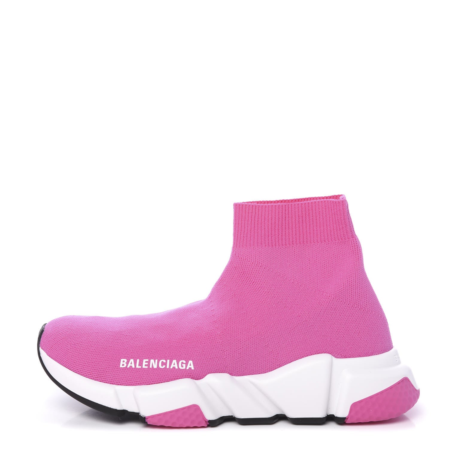 Balenciaga Neoprene Knit Tri-Color Sole Womens Speed Sneakers 37 Pink White Black 1 of 6