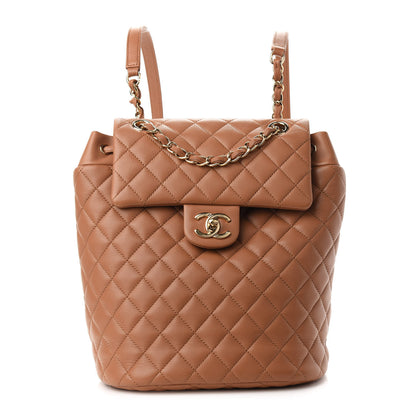 Chanel Lambskin Quilted Small Urban Spirit Backpack Brown 1 of 9