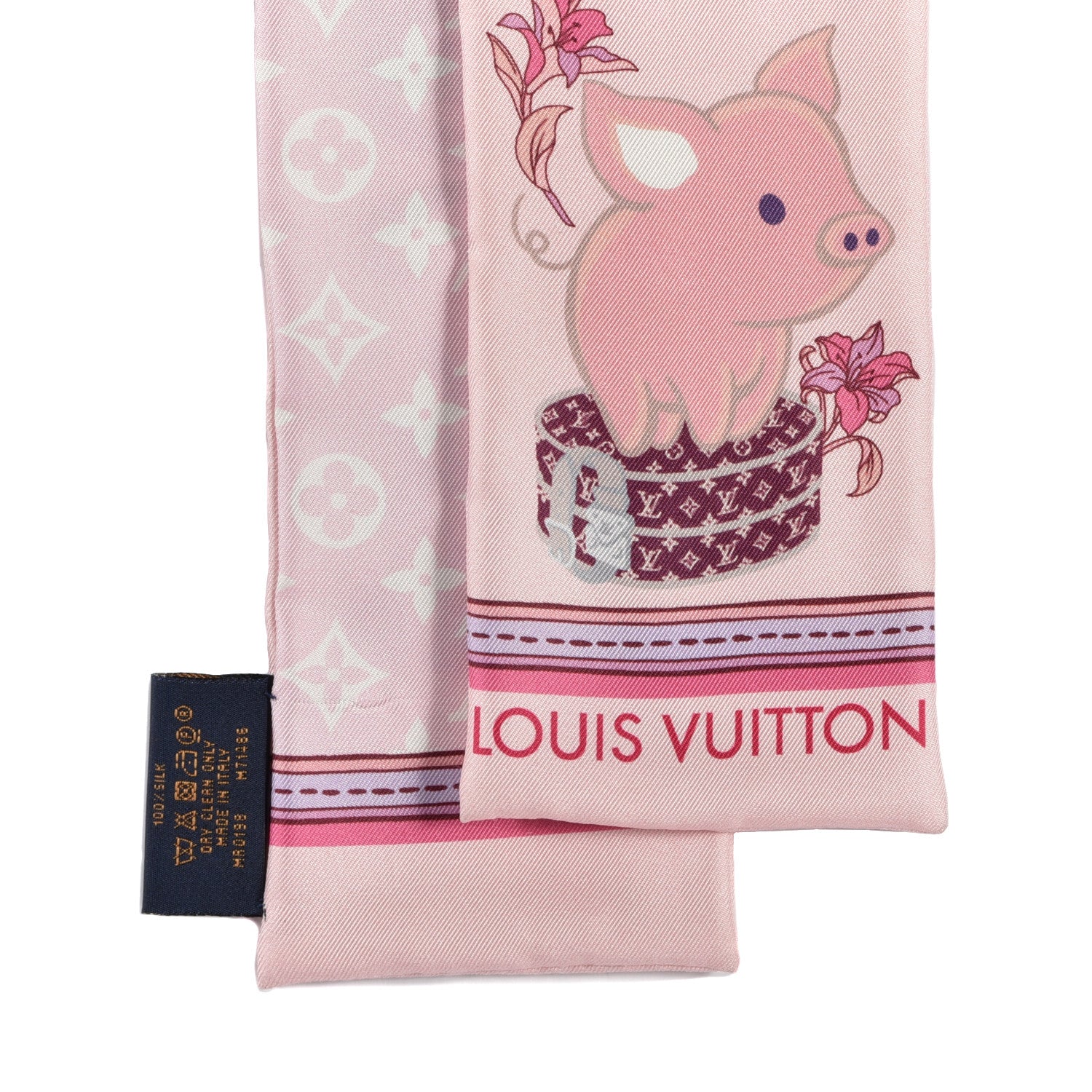 Louis Vuitton Silk Monogram Superstition Bandeau Rose Clair 2 of 3
