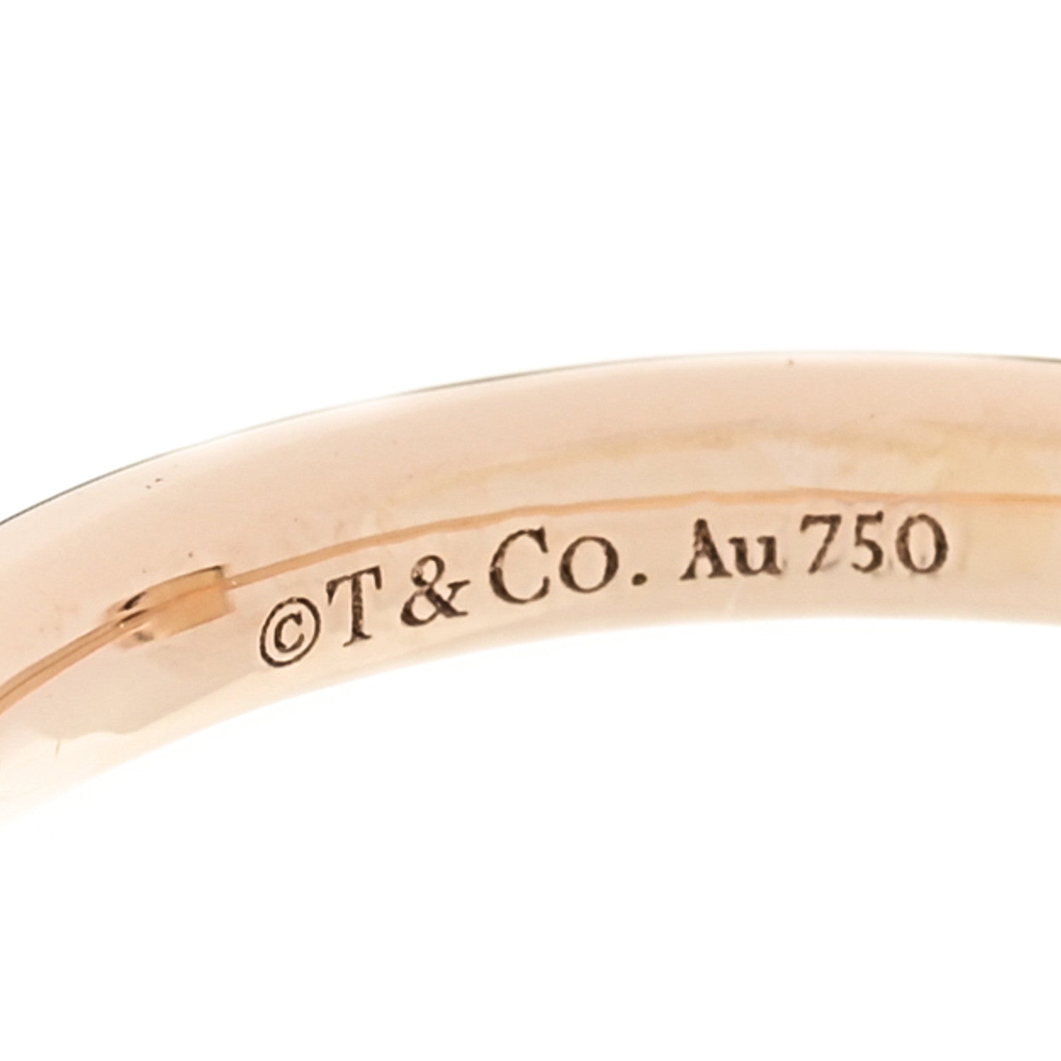 Tiffany 18K Rose Gold T T1 Ring 53 6.25 4 of 5