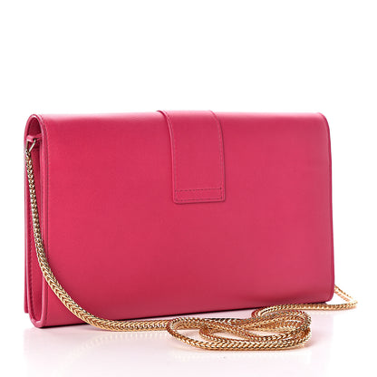Saint Laurent Calfskin Classic Y Ligne Chain Wallet Bubblegum 3 of 10