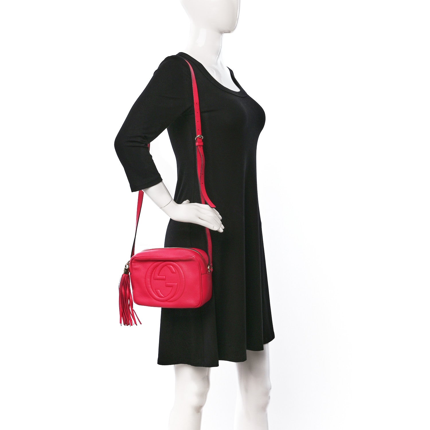Gucci Pebbled Calfskin Small Soho Disco Bag Pink 2 of 10