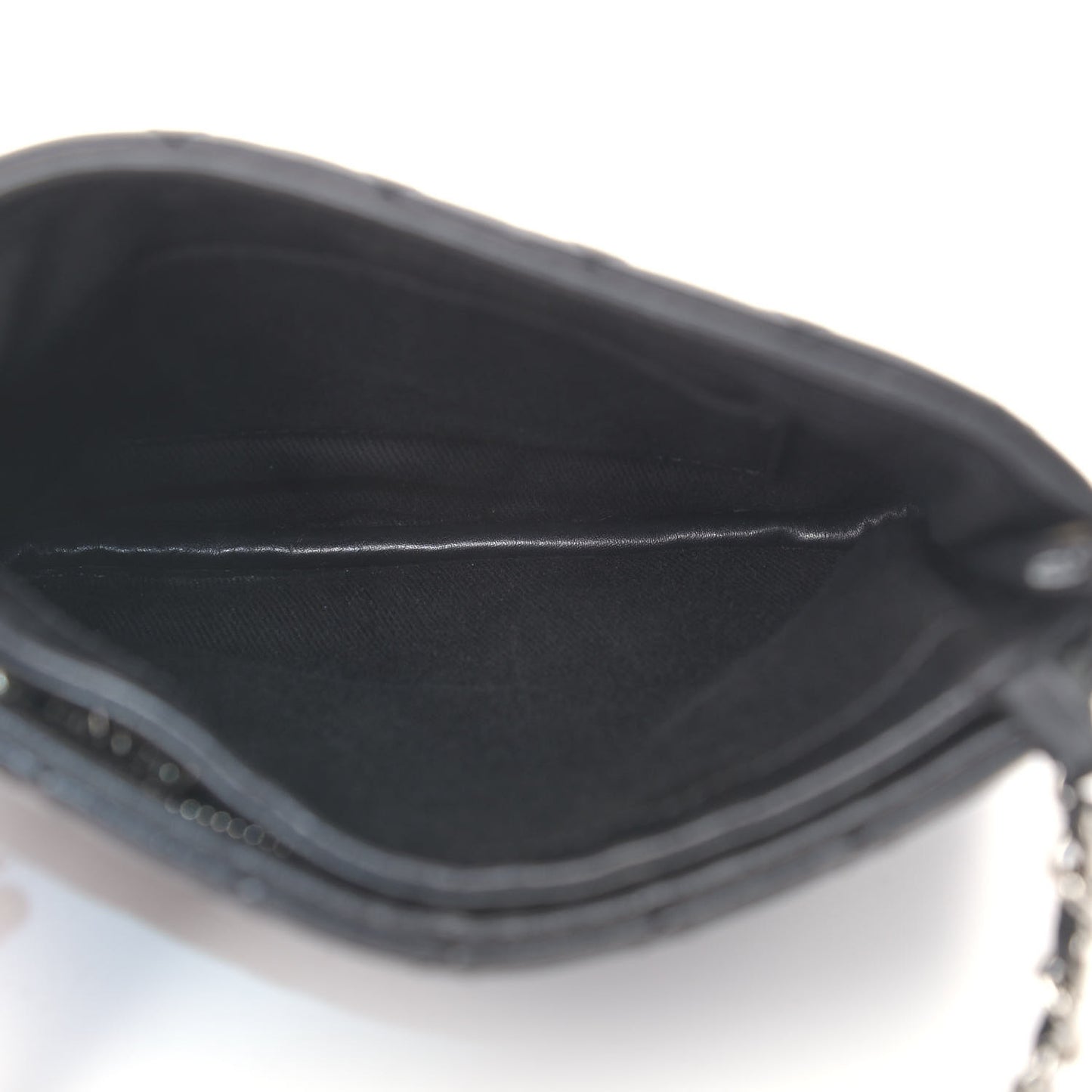 Aged Calfskin Quilted Crossbody Bag Black