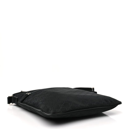Gucci Nylon Monogram Medium Flat Messenger Bag Black 4 of 10