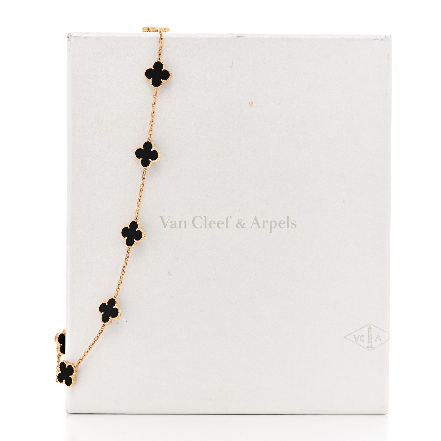 Van Cleef & Arpels 18K Yellow Gold Black Onyx 10 Motifs Vintage