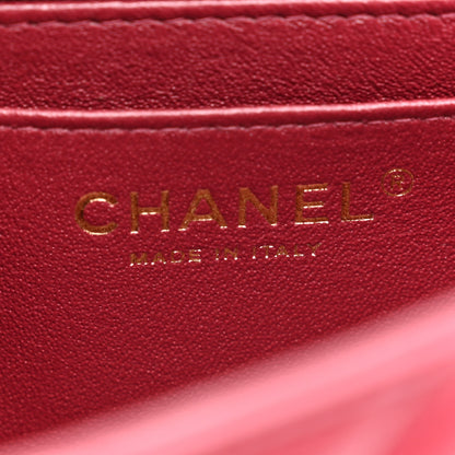 Chanel Lambskin Quilted Mini Rectangular Flap Burgundy 6 of 10