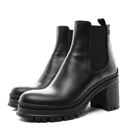 Prada Vitello Montana Lug Sole Chelsea 55mm Boots 37 Black 3 of 8