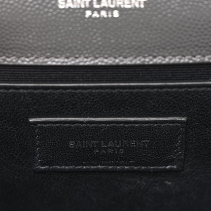 Saint Laurent Grain De Poudre Small Monogram Kate Satchel Fog 7 of 11
