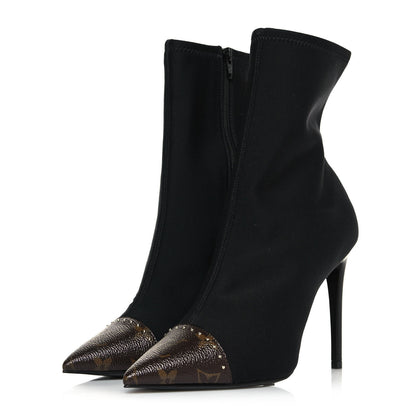 Louis Vuitton Monogram Cherie Ankle Boots 36.5 Black 3 of 7
