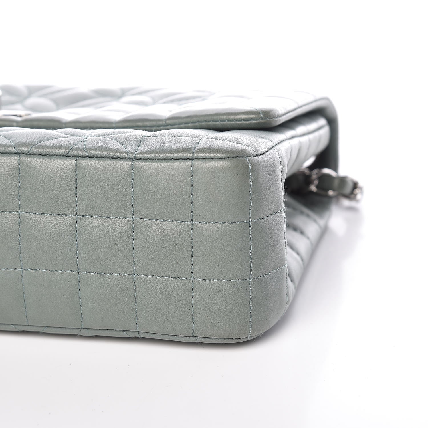 Chanel Lambskin Quilted Lady Graphic Flap Green 10 of 11