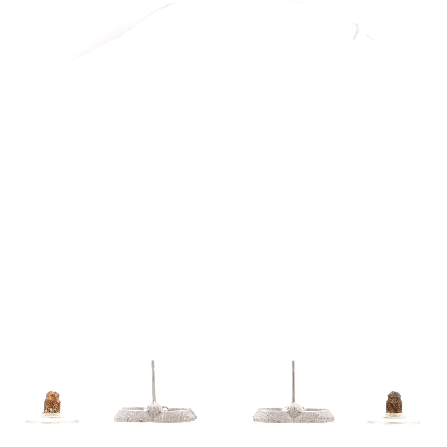 Crystal CC Earrings Silver