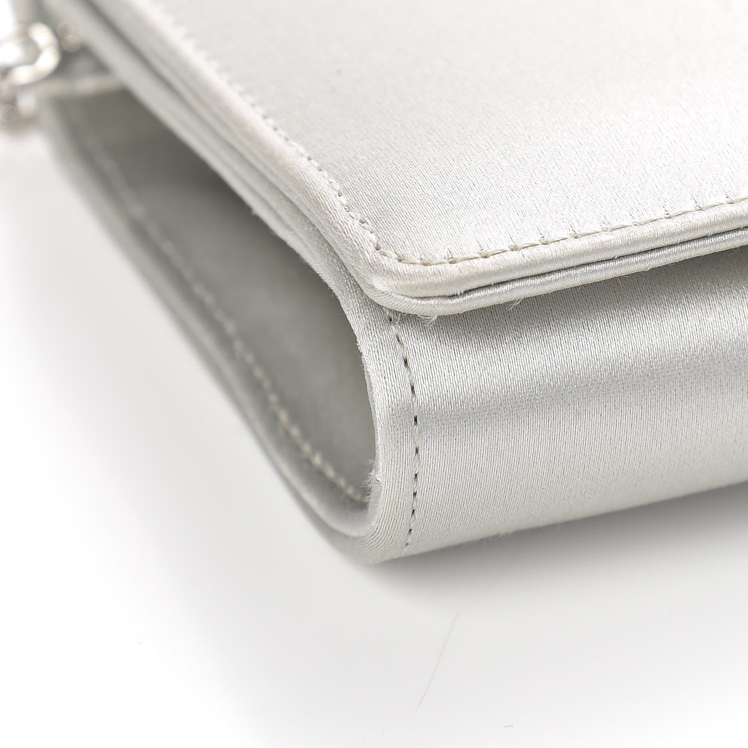 Dolce & Gabbana DOLCE & GABBANA Satin Crystal Miss Sparkle Chain Clutch Silver 8 of 10
