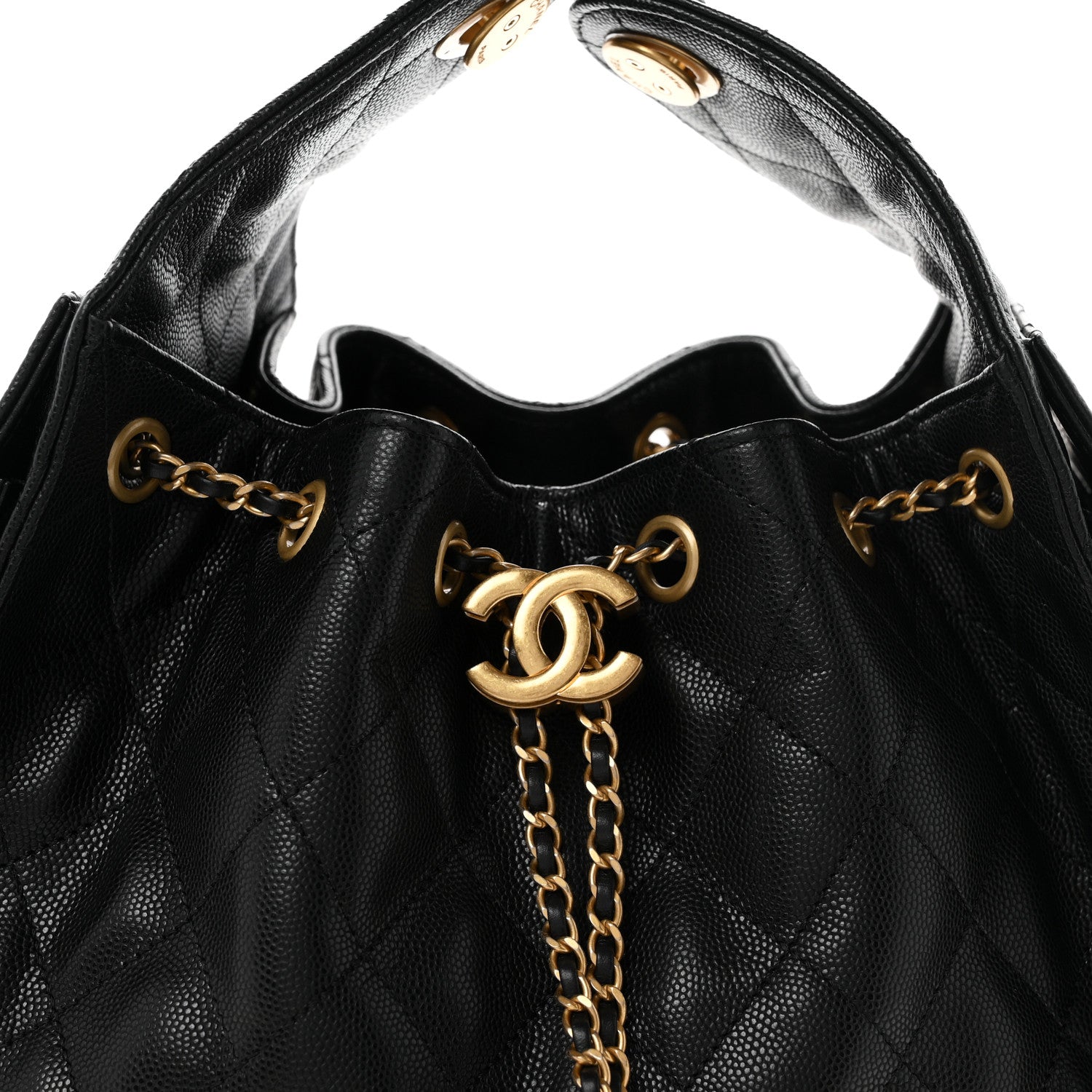 Chanel Caviar Quilted Small Chanel 25 Handbag Black 8 of 10